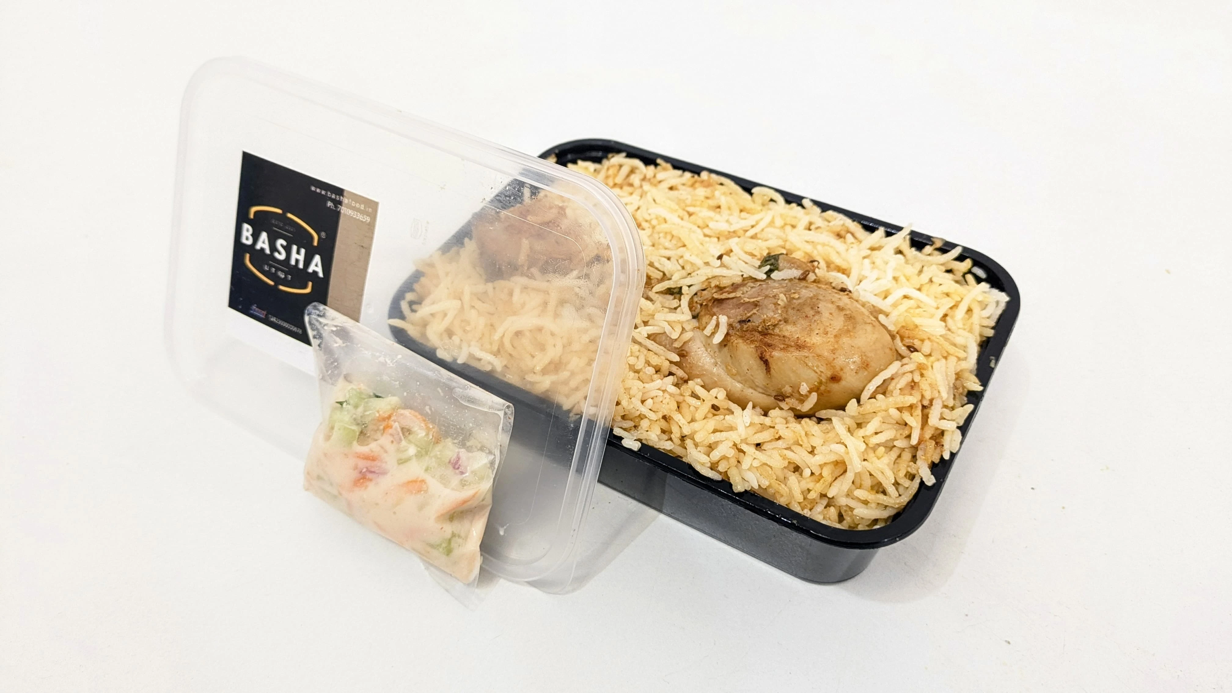 A Single pack of Hyderabad Chicken Biriyani